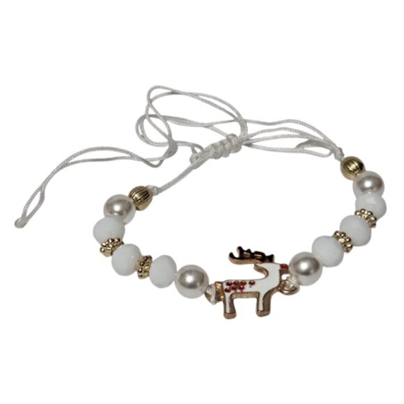 4pcs KC Golden-Plated Elastic Acrylic Bohemian Christmas Beaded Bracelets - NEW - Picture 10 of 13